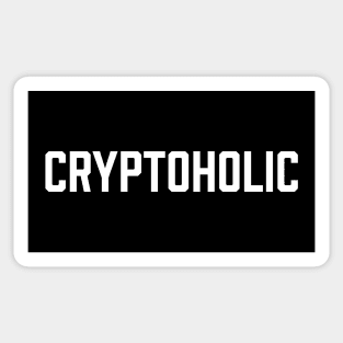 CRYPTOHOLIC white design Sticker